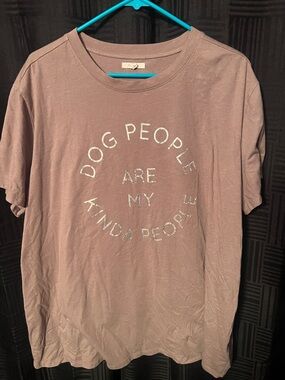 Maurices Dusty Mauve Dog People Graphic Tee